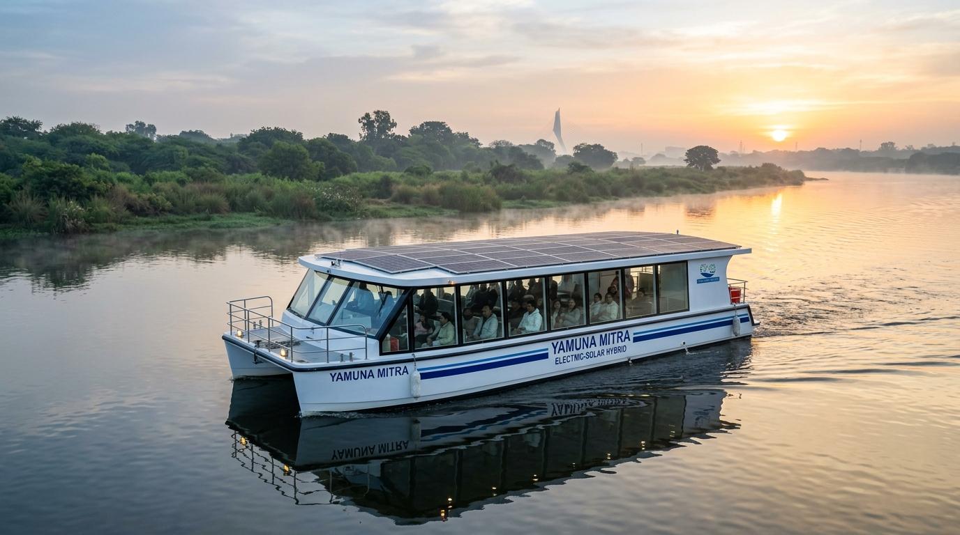 Yamuna Ghat Ferry on River